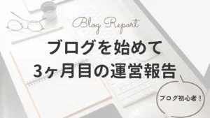 初心者がブログを始めて3ヶ月目のPV数など運営報告