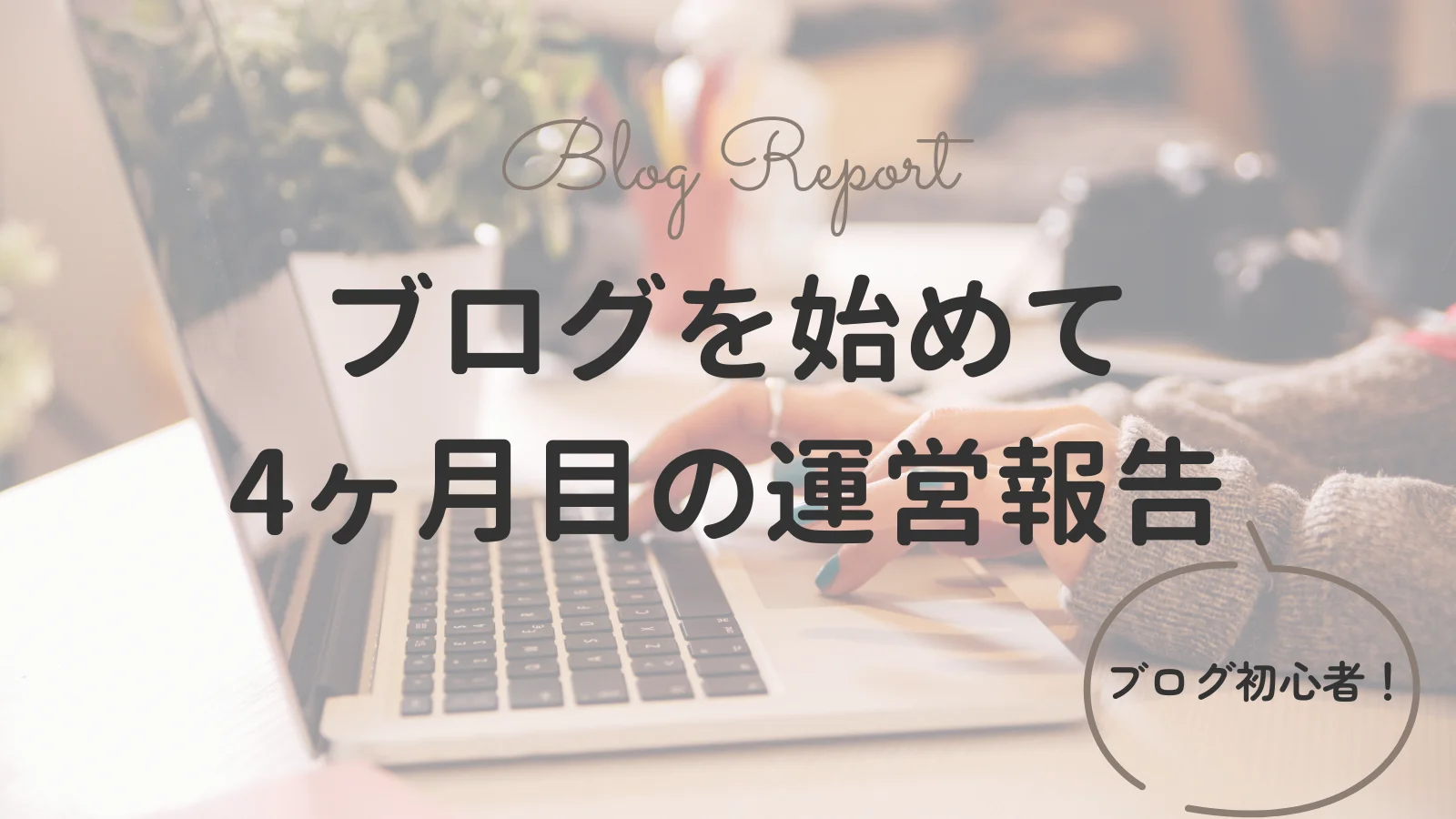 初心者がブログを始めて4ヶ月目のPV数など運営報告