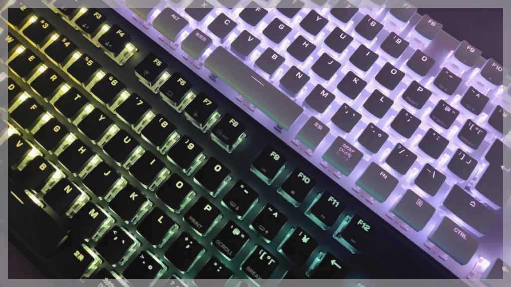 Vulcan II TKL Proのホワイトとブラックの色違い