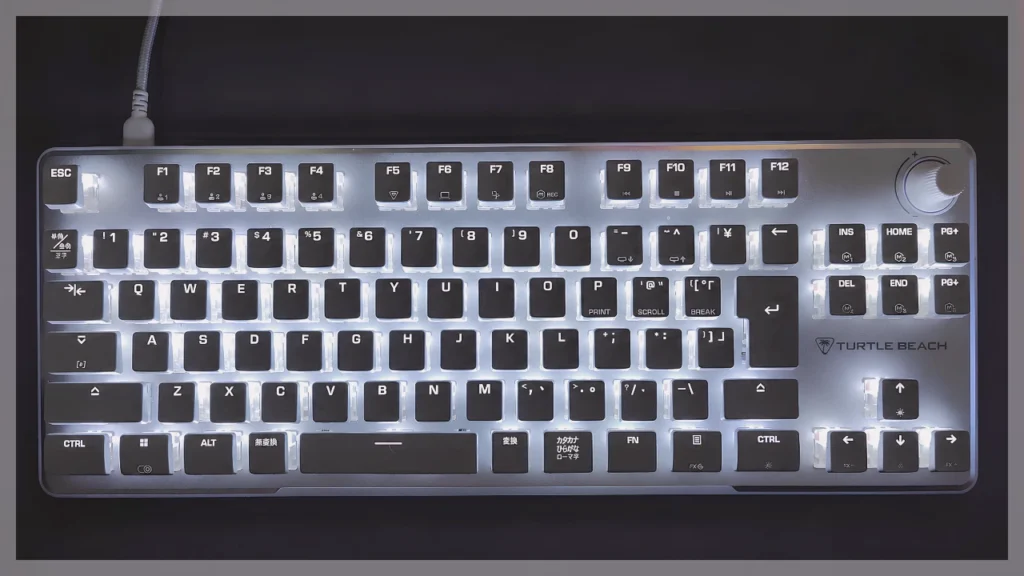 TURTLE BEACH Vulcan II TKL Pro ホワイトの日本語配列テンキーレスキーボード